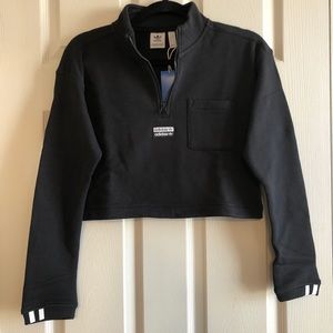 Adidas Cropped Sweatshirt Black
